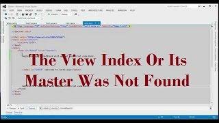 The View Index Or Its Master Was Not Found Or No View Engine Supports The Searched Locations