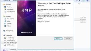 How to install KMPlayer in WIndows 7