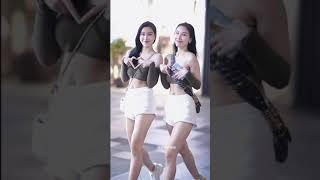 2021 Chengdu Taikoo Li's best sultry twin sisters #twin #shorts