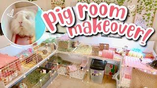 HUGE GUINEA PIG ROOM MAKEOVER!  Building New Stacked C&C Cages