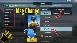 Pubg message sound change setting Hindi 