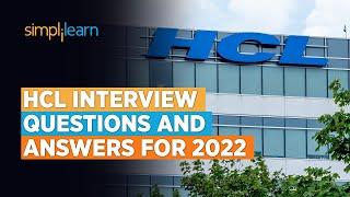HCL Interview Questions and Answers For 2022 Unlocked! | HCL Interview Questions 2022 | Simplilearn