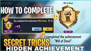 NEW HIDDEN ACHIEVEMENT IN BGMI & PUBG MALAYALAM EASY WAY TO COMPLETE WILL OF STEEL IN BGMI  & PUBG