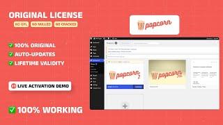 Popcorn Theme with License Key | Premium WordPress Theme at cheap price with Lifetime License Key