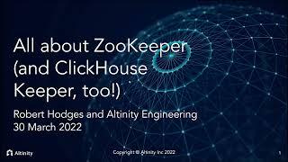 All about ZooKeeper (and ClickHouse® Keeper Too) | Webinar on ClickHouse®