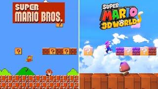 Retro Levels recreated in Super Mario 3D World - Full Walkthrough