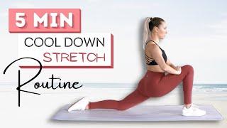 5 min COOL DOWN STRETCH ROUTINE | After Workout | Muscle Recovery