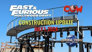 JULY 1 2024 UPDATE Fast and Furious Hollywood Drift Roller Coaster Universal Studios Hollywood