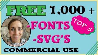 FREE Fonts and SVG's for commercial use for Cricut Design Space 2021!