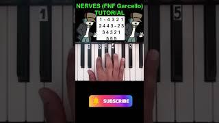 Nerves (Friday Night Funkin - Vs Garcello MOD) - Easy piano TUTORIAL #shorts