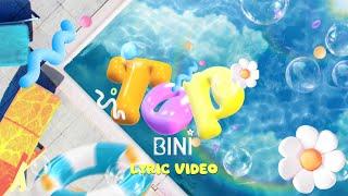 BINI - 'TOP' Official Lyric Video