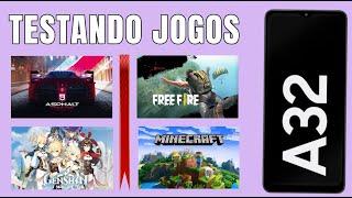 TESTANDO JOGOS COM SAMSUNG GALAXY A32 //FREE FIRE, GENSHIN IMPACT, ASPHALT 9 E MUITO MAIS.. #PARTE 1