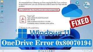  How To Fix OneDrive Error 0x80070194: The Cloud File Provider Exited Unexpectedly