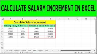 How to calculate salary increment in excel | Salary increase with grade or percentage in excel