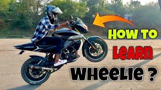 How to learn wheelie ?-easy 3 step tutorial in Hindi