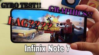 Infinix Note 7 Pubg Mobile Test | Gyro delay ??? , Graphics, Fps , Lag??? |Pubg Mobile|