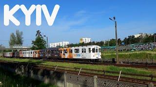 KYIV METRO | Subway train from Lisova | Київский метрополітен | Поїзд на перегоні