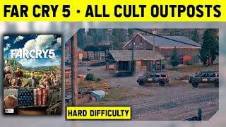 FAR CRY 5 - ALL CULT OUTPOSTS LIBERATION - HARD DIFFICULTY - NO COMMENTARY