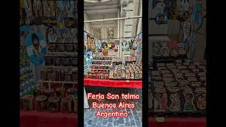 Feria artesanal San Telmo Buenos Aires Argentina #artesanos #artecallejero