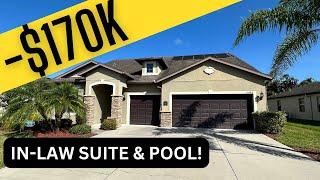 Tour a Parrish Florida Multi-Gen Pool Home For Sale with Huge Price Cut as 2024 Housing Market Slows