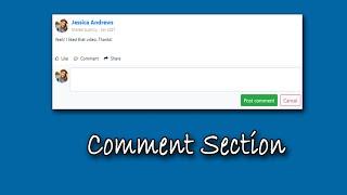 Comment Section And Its Elements Using HTML And CSS || Code The Web ||