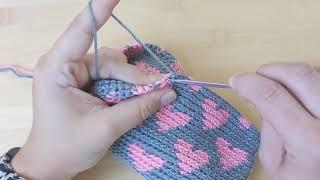 How to make the modified single crochet - perfect for tapestry crochet