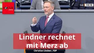 Lindner rechnet mit Merz ab: Und setzt persönliche Spitze gegen die Union