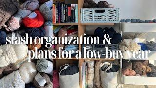 yarn stash reorganization + chatting about my plans for a low buy year