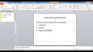 34.- PowerPoint infinito. ¿Cómo crear una lista con numeración?