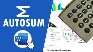 Σ Autosum Formula Right in MS WORD!