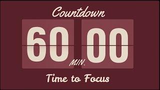 60 minutes countdown flip clock with simple beeps