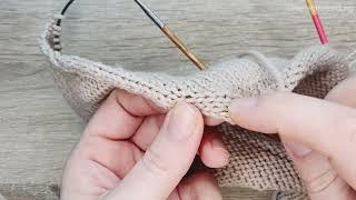 Stricktipps: Maschen durch Querfäden aus der Schulter aufnehmen