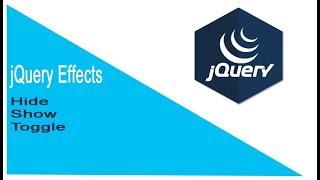 jQuery Effects (hide show and toggle