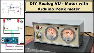 DIY Analog VU meter with Arduino peak meter