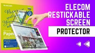 Elecom Detachable/ Restickable Pencil Like Feel Screen Protector for IPAD PRO
