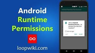 Android Runtime Permissions Example - API level 23(Marshmallow) runtime permissions | loopwiki.com