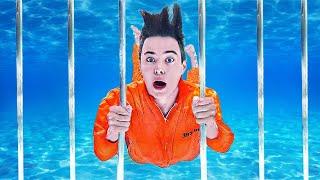 LOCKED IN UNDERWATER PRISON FOR 24 HOURS!!