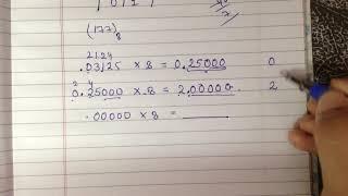 Decimal to Octal conversion