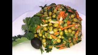 Կանաչ Ոլոռով Աղցան / Green Peas Salad / Очень простой салат с зелёным горошком