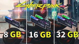 Cyberpunk 2077 8GB Single vs 16GB Dual vs 32GB Dual RAM