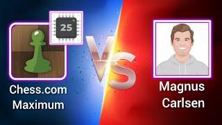 Magnus vs Chess.com Maximum#chess #magnuscarlsen #chessbaseindia #chessgame #gaming #ding