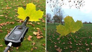 Insta360 ONE X2 Floating Leaf | Creative Autumn Shot Tutorial  #Shorts