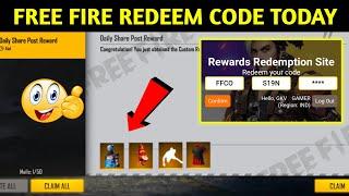 Redeem Code Free Fire Today | Free Fire Redeem Code Today | FF Redeem Code Today | Today Redeem Code