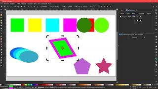 INKSCAPE - Lezione 08 - Selezionare Oggetti, Raggruppare, Scalare, Roteare, Distorsione