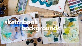 Easy Ways to Start a Sketchbook Page | Mixed Media Demo