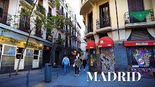 Lunes por la tarde en Malasaña, Conde Duque, Plaza de España | Recorrido a pie por Madrid | 4k 60fps