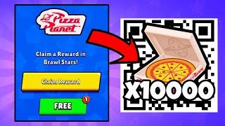 FREE! x10000 PIZZA SLICES PIZZA PLANET QR CODE | BRAWL STARS QR CODES 2025