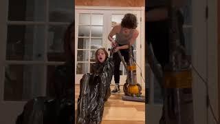 VACUUM TRASHBAG CHALLENGE  #shorts