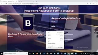 How To Create Responsive Registration Form Using Bootstrap | Responsive Registration Form