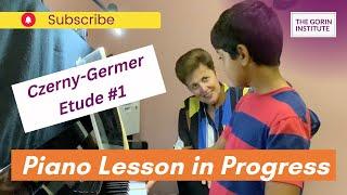  Piano Lesson in Progress|  Czerny-Germer. Etude #1